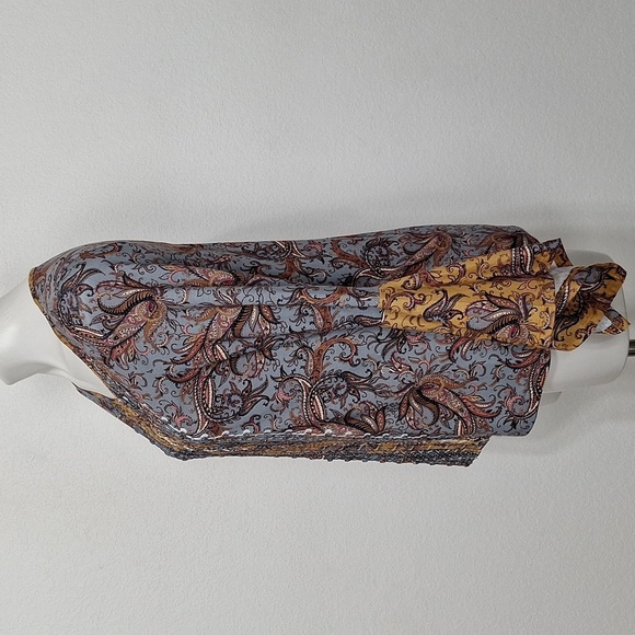 One World Fairycore Whimsigoth Y2K Bell Sleeve Multicolor Blouse Size S - Picture 11 of 15